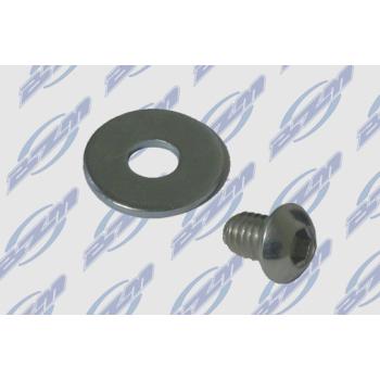 Screw and washer for starter wheel