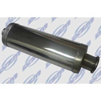Exhaust silencer oval, stainless steel 